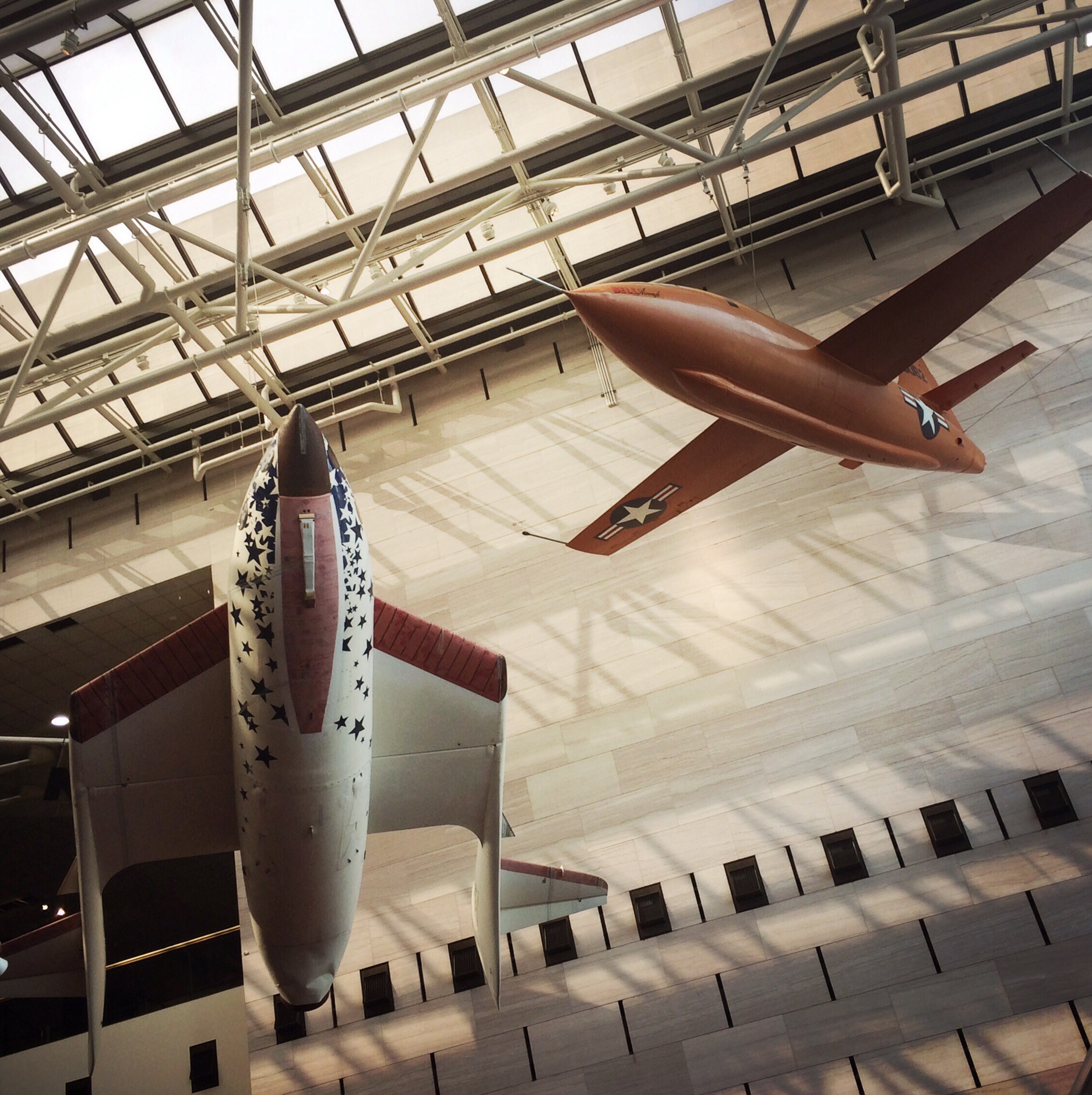 Left: Spaceship One. Right: Bell X-I first jet plane