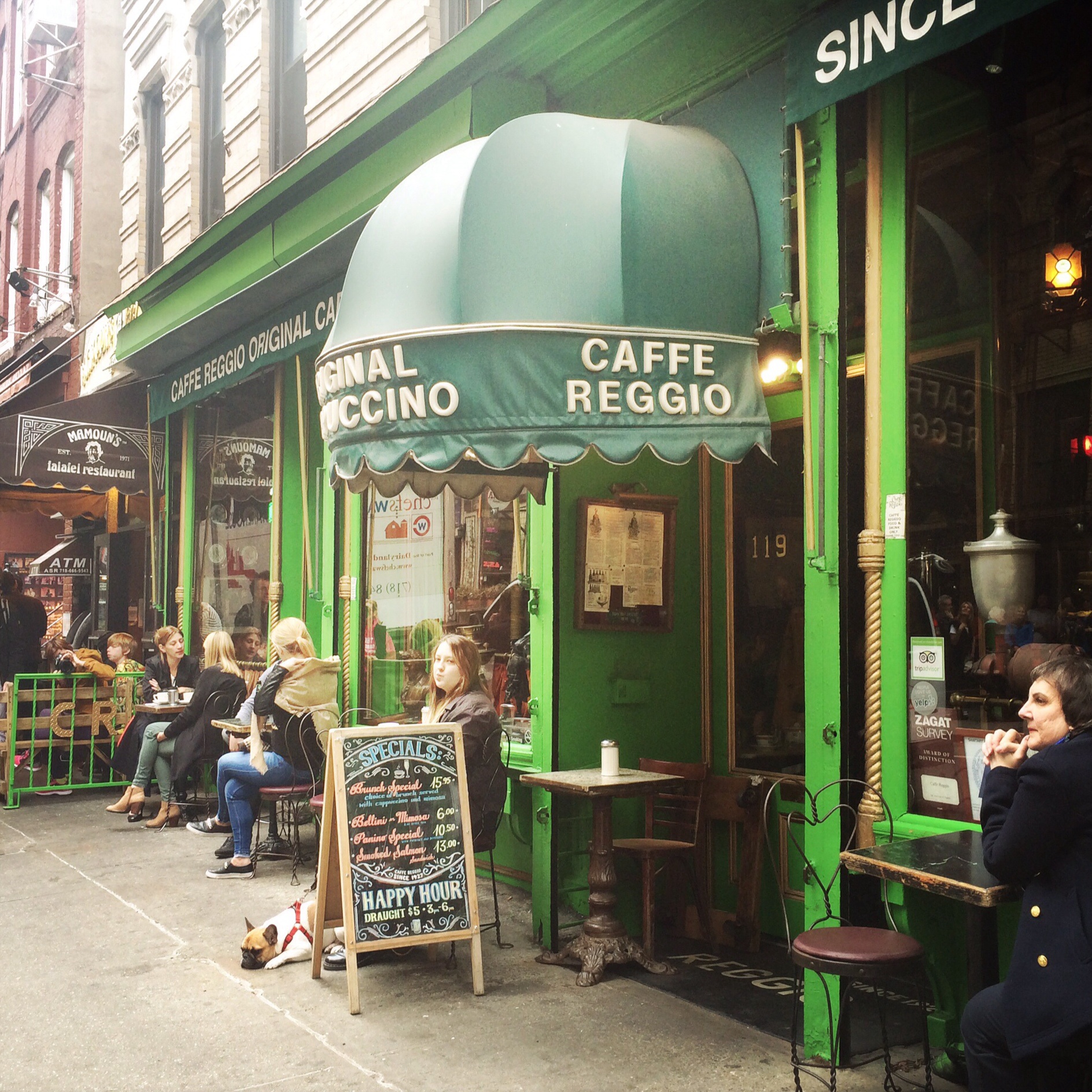 Greenwich Village. First Cappicino in NYC.