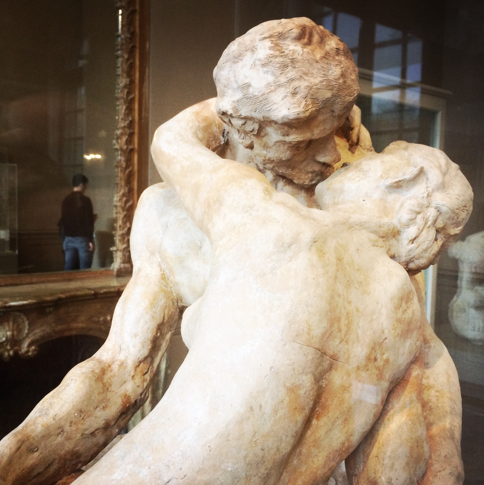 Auguste Rodin, 1840-1917. The Kiss, 1881-1882. This is a smaller scaled terracotta 'draft'. In this version their lips don't touch.