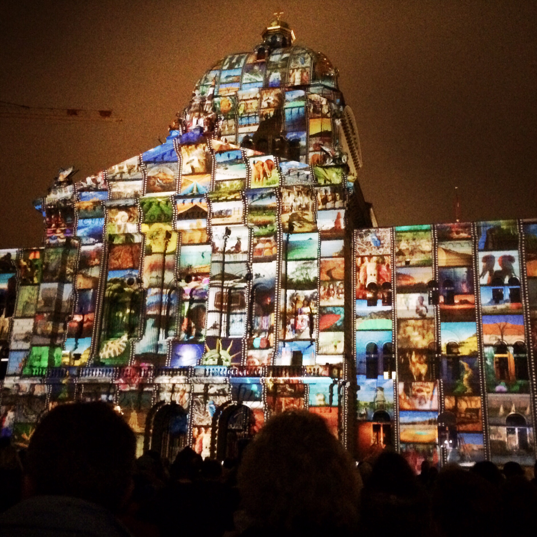 Light show at Bundesplatz