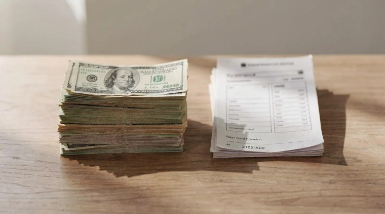 Two piles of paper hold the answer: bills and pay records. Gathering these documents first