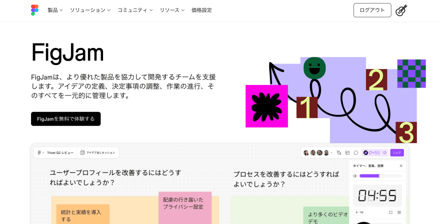Figma製品サイトのスクリーンショット