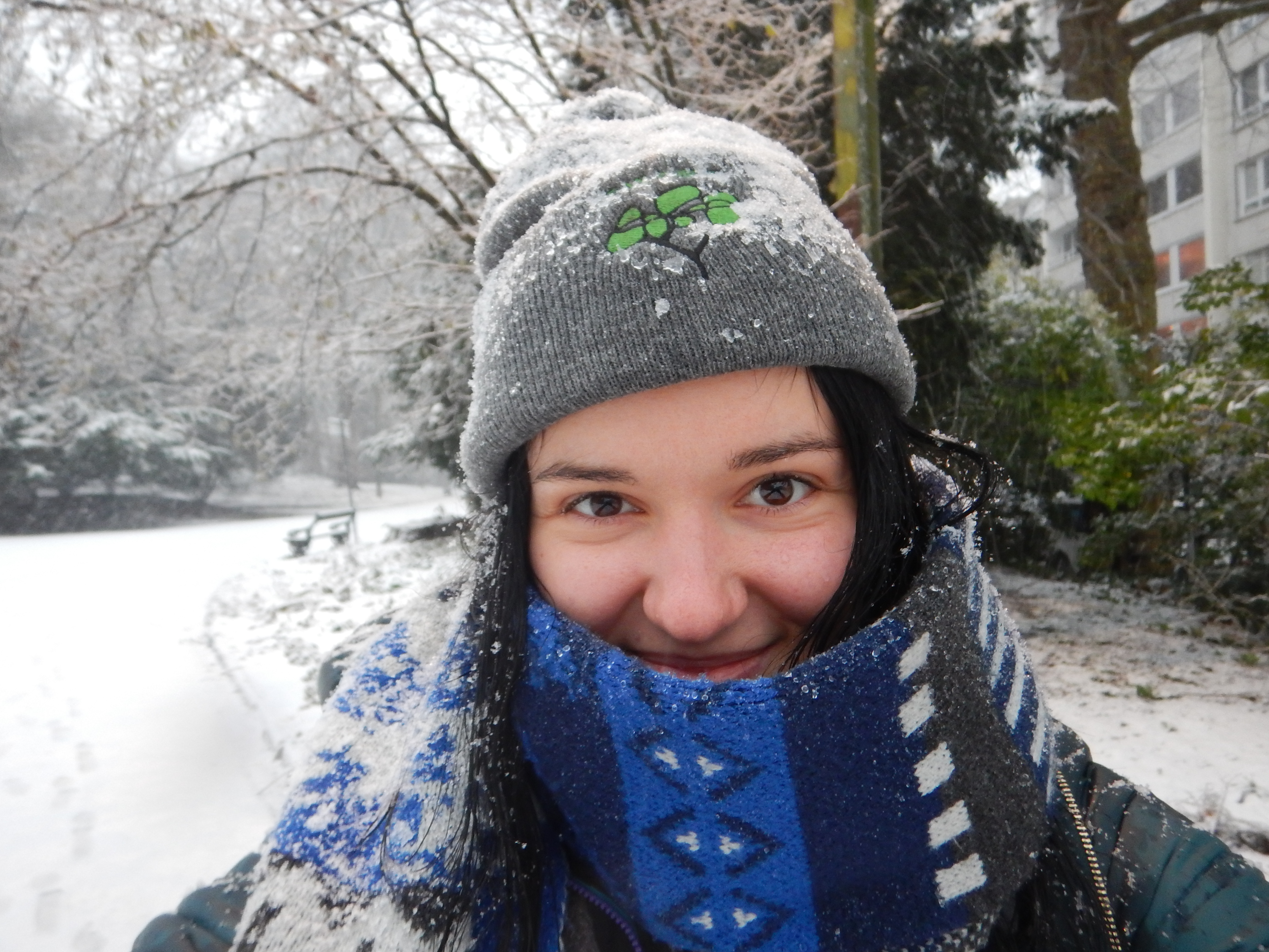 So glad to have my Team Shrub hat in the chilly weather!