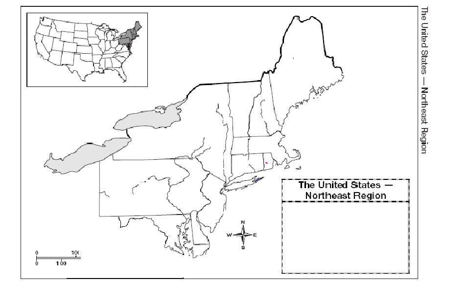 Northeast Region Blank Map Northeast