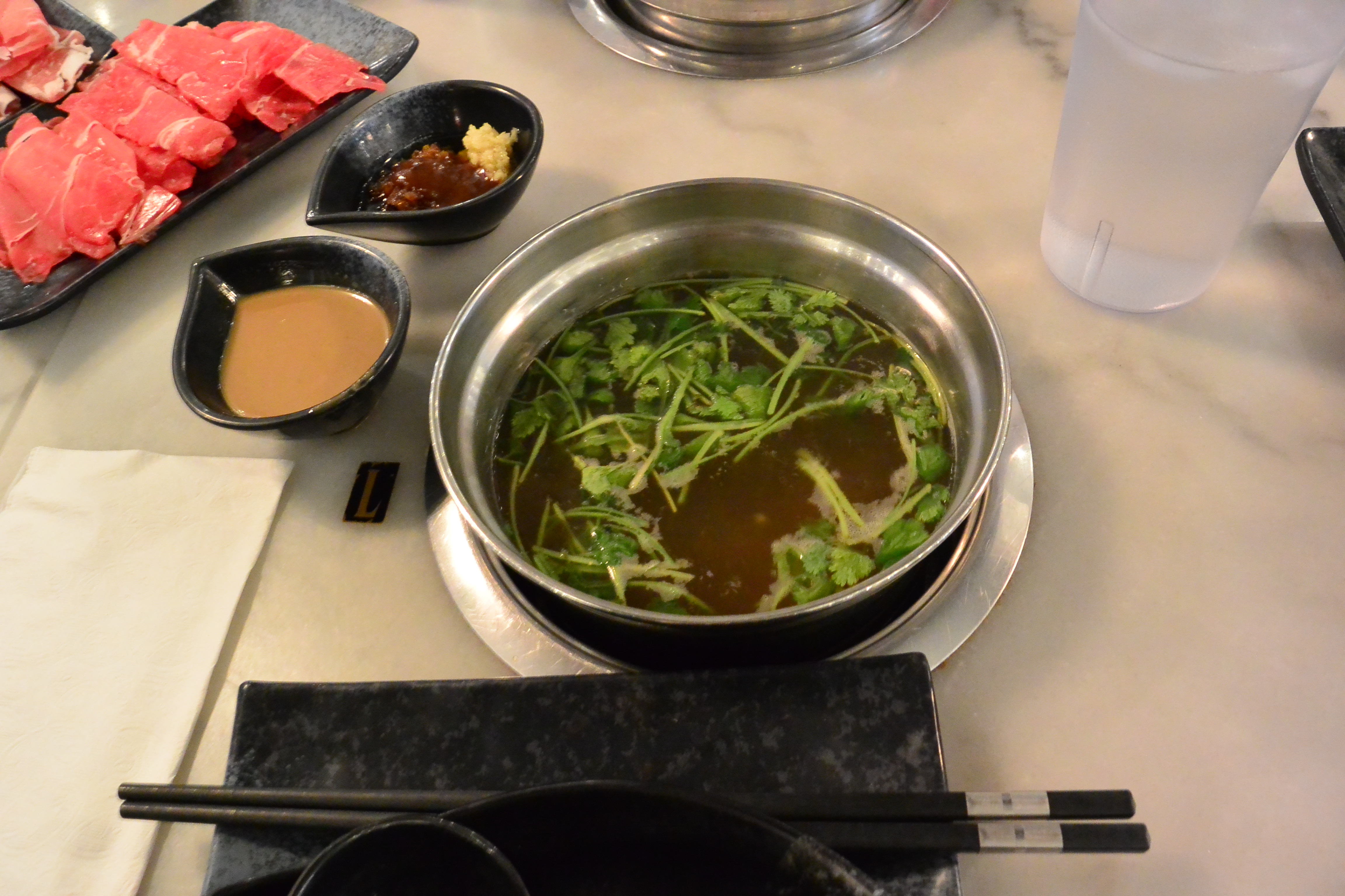 Cilantro and Preserved Egg Soup.