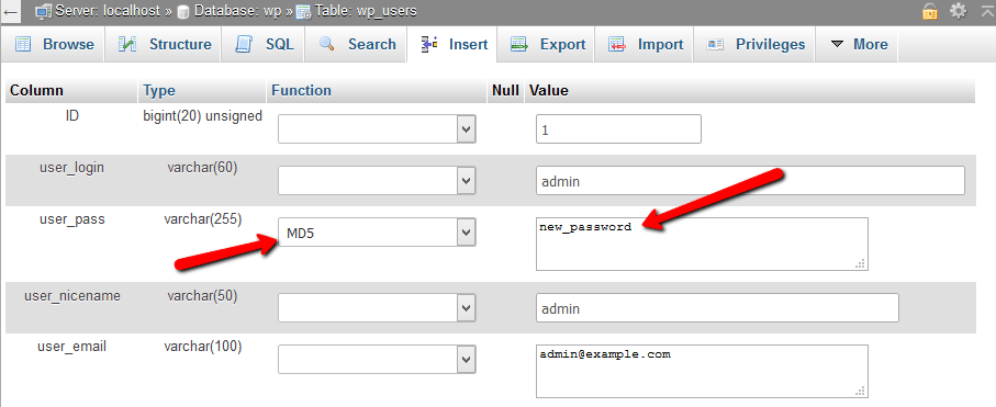 I just want to know , how to get a plain text from encrypted password(stored in wordpress database). Reset WordPress Admin Password via SQL or phpMyAdmin - TecAdmin