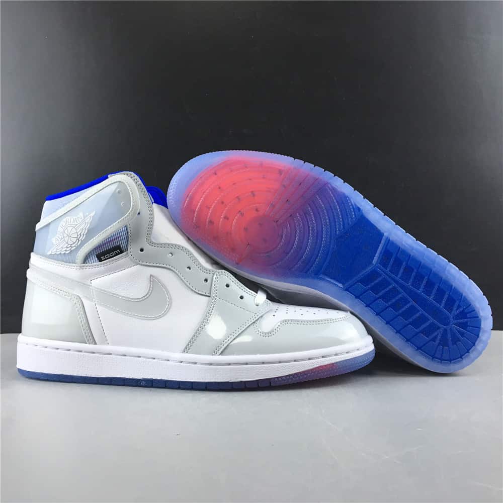 Air Jordan 1 Zoom White Racer Blue - TeCalzoShoes
