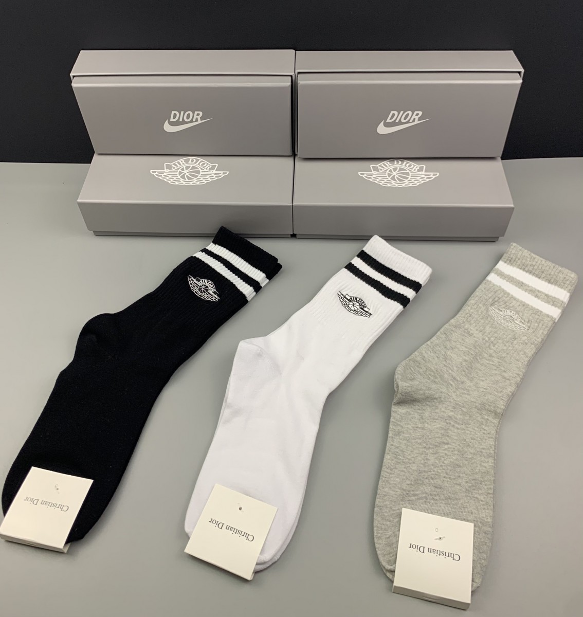 Pack 3 Calcetines Jordan x Dior - TeCalzoShoes - Calcetines