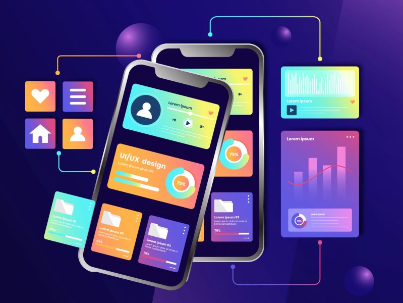 Appdevelopment Mobileapps Appdesign Tech Softwaredevelopment - Mobile Geometric Illustrations for Desktop