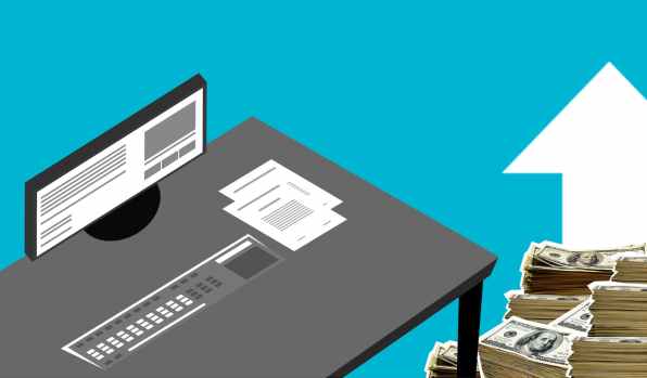 How to Make Money Using ChatGPT: A Comprehensive Guide 3 illustration of modern workplace and heap of money