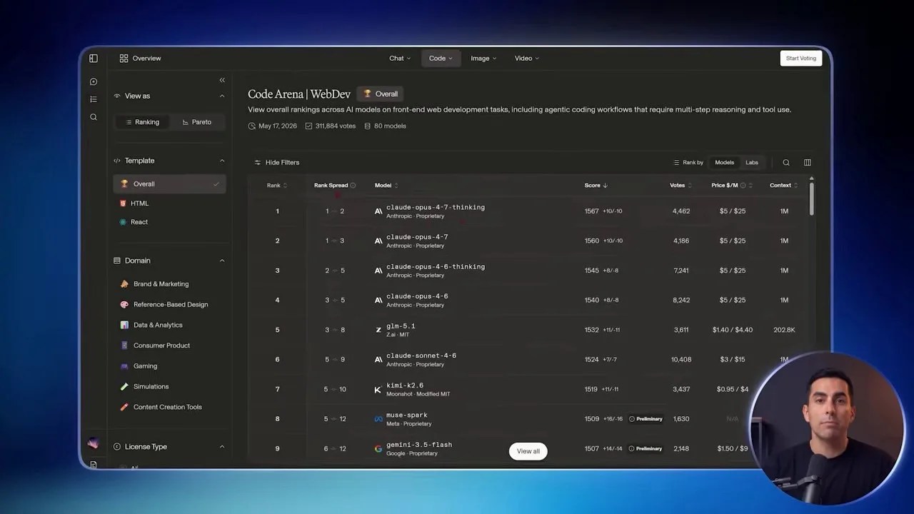 Code execution mode showing an app/game built in real time inside the platform.
