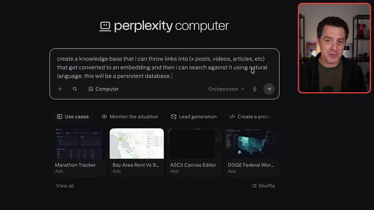 Prompt screen outlining instructions to build a persistent database