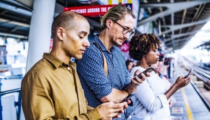 People Waiting For The Train Using Smartphones Social Media Twitter Automation Guide How To Tutorial Simple Steps RSS