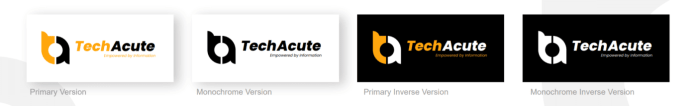TechAcute Rectangular Horizontal Logo Variations 2021