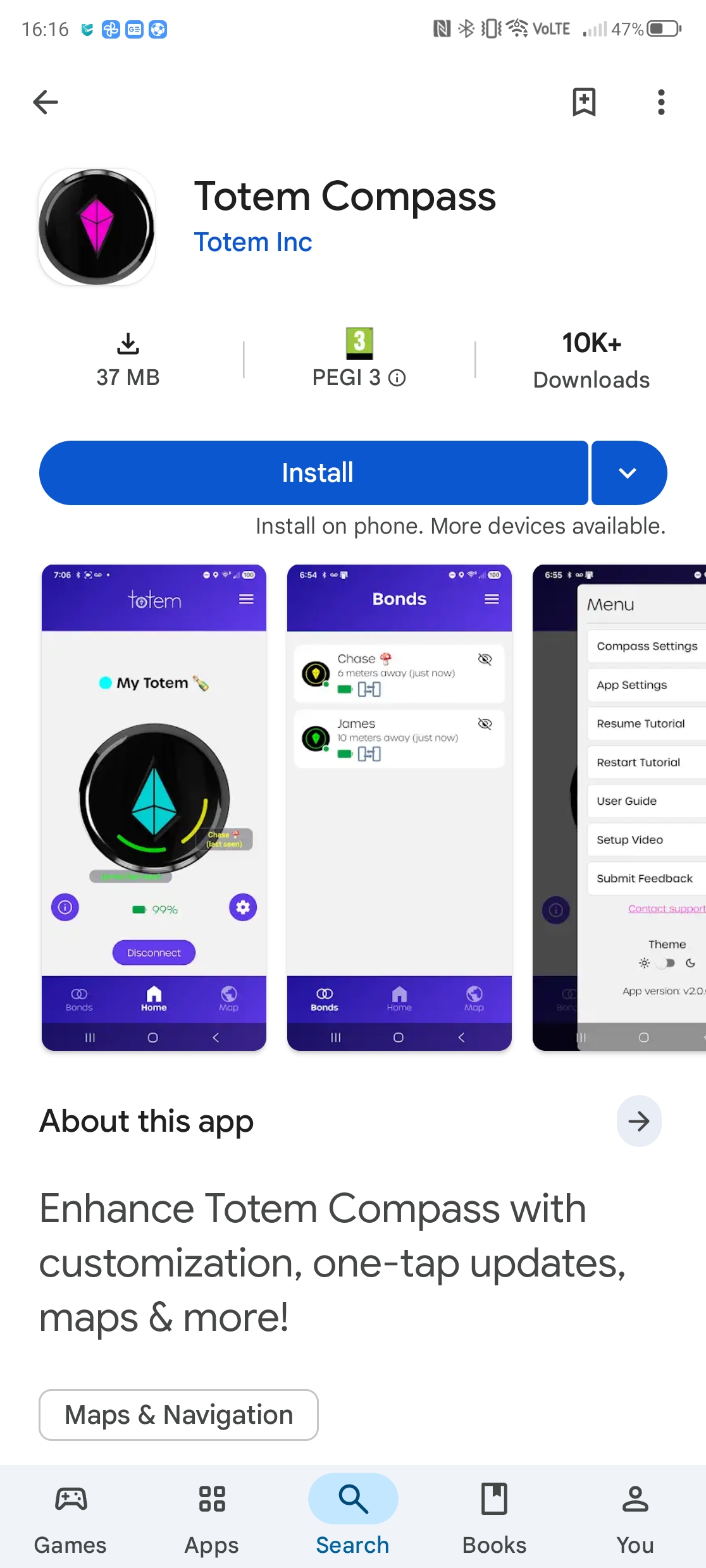 Review: Totem 3 Friend Finder and Totem Compass App