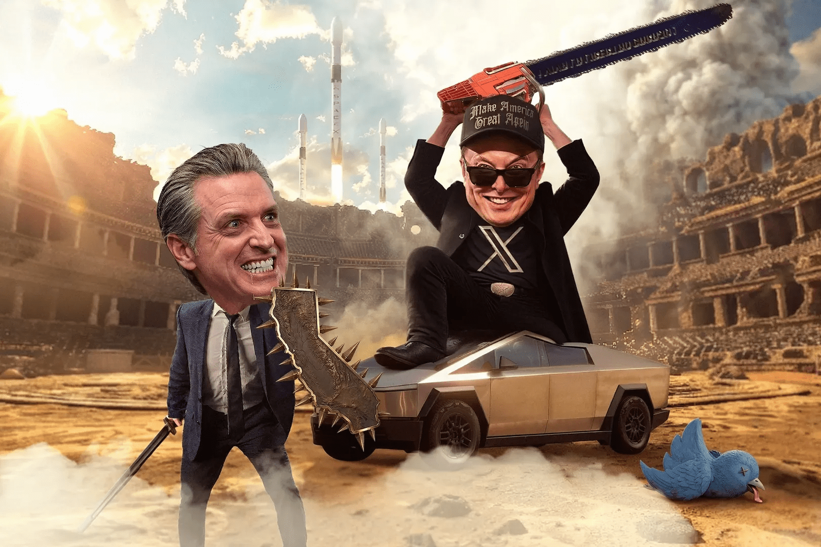 Inside the fallout between Gavin Newsom and Elon Musk, as their war of words gets worse by the day