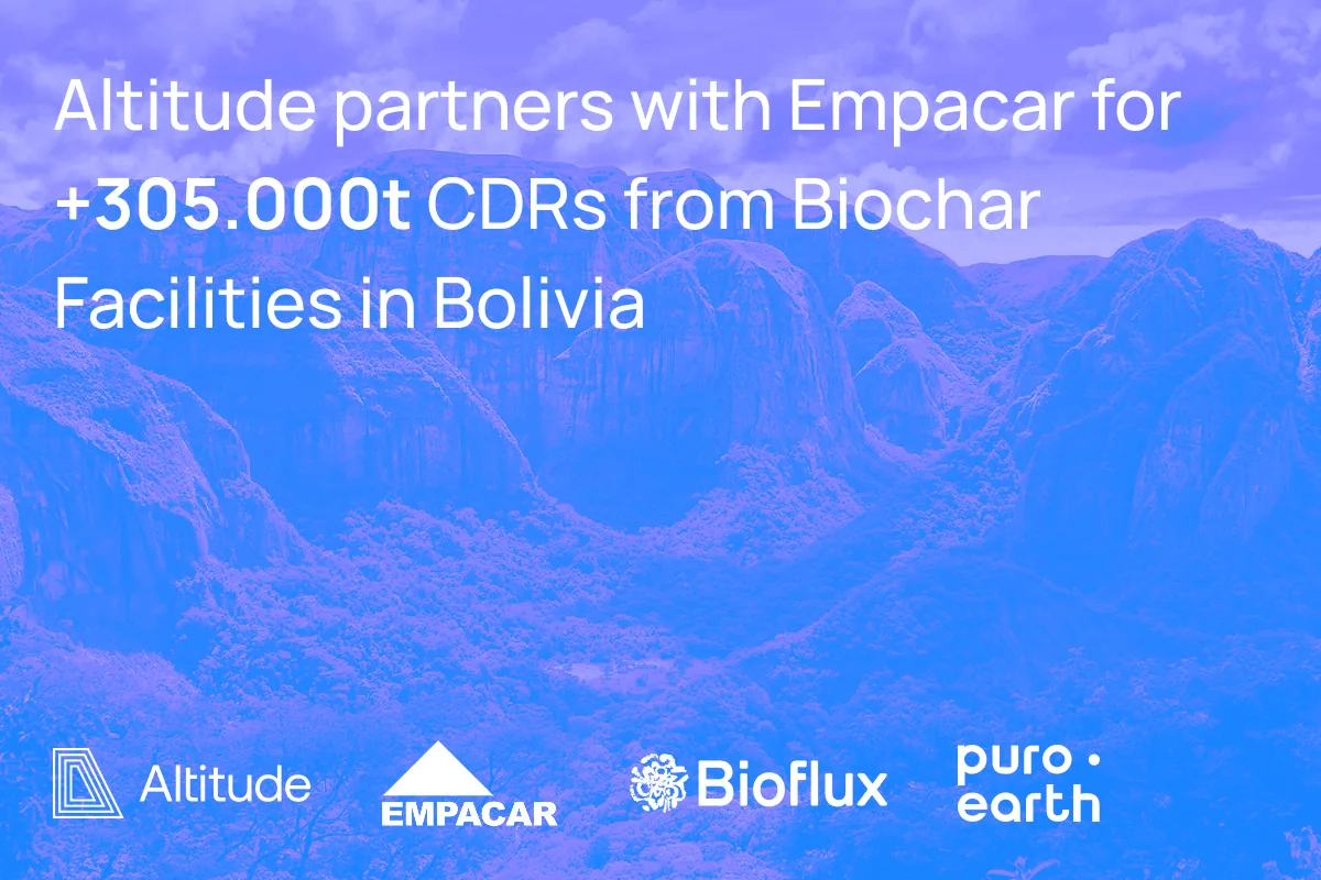 Altitude Partners With Empacar Bolivia & Becomes First Commercial Buyer To Reach +1 Million T CDRs Financed