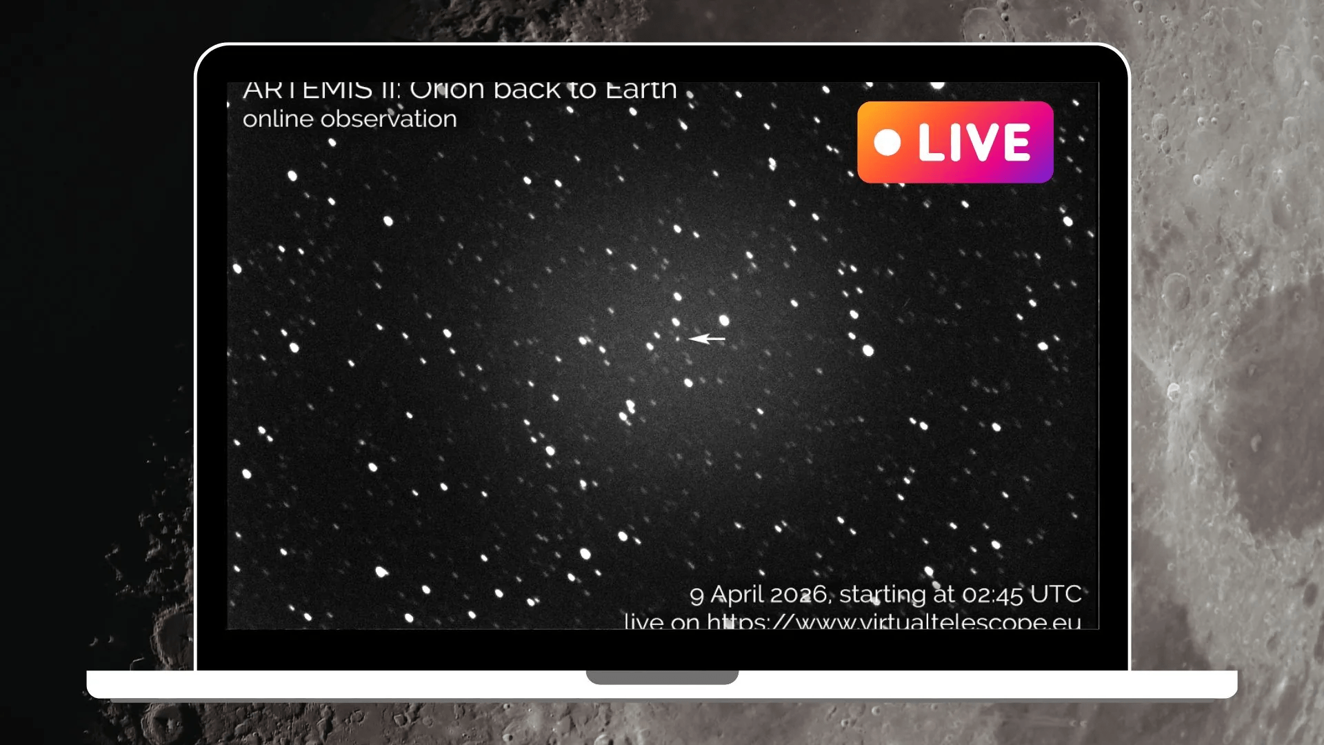 Watch Artemis 2 race back to Earth in this telescope livestream tonight