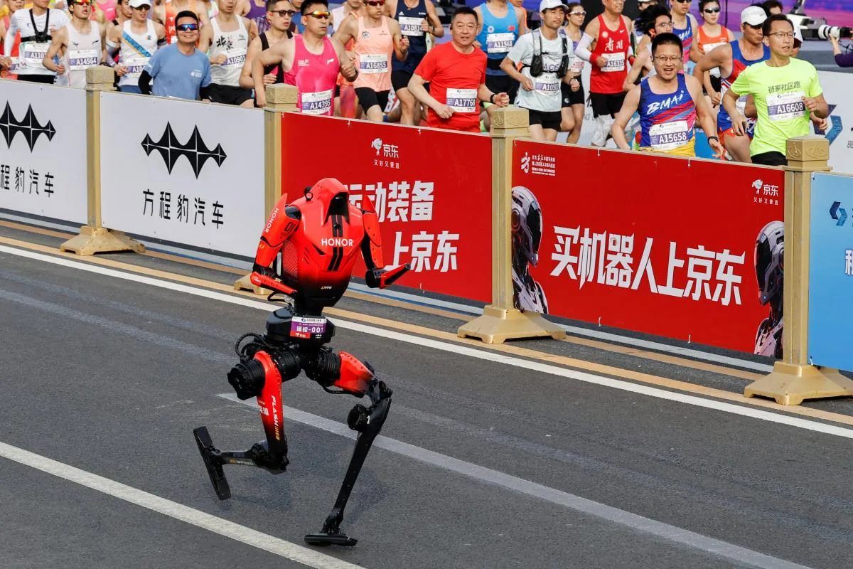 Robots race past humans in China half-marathon