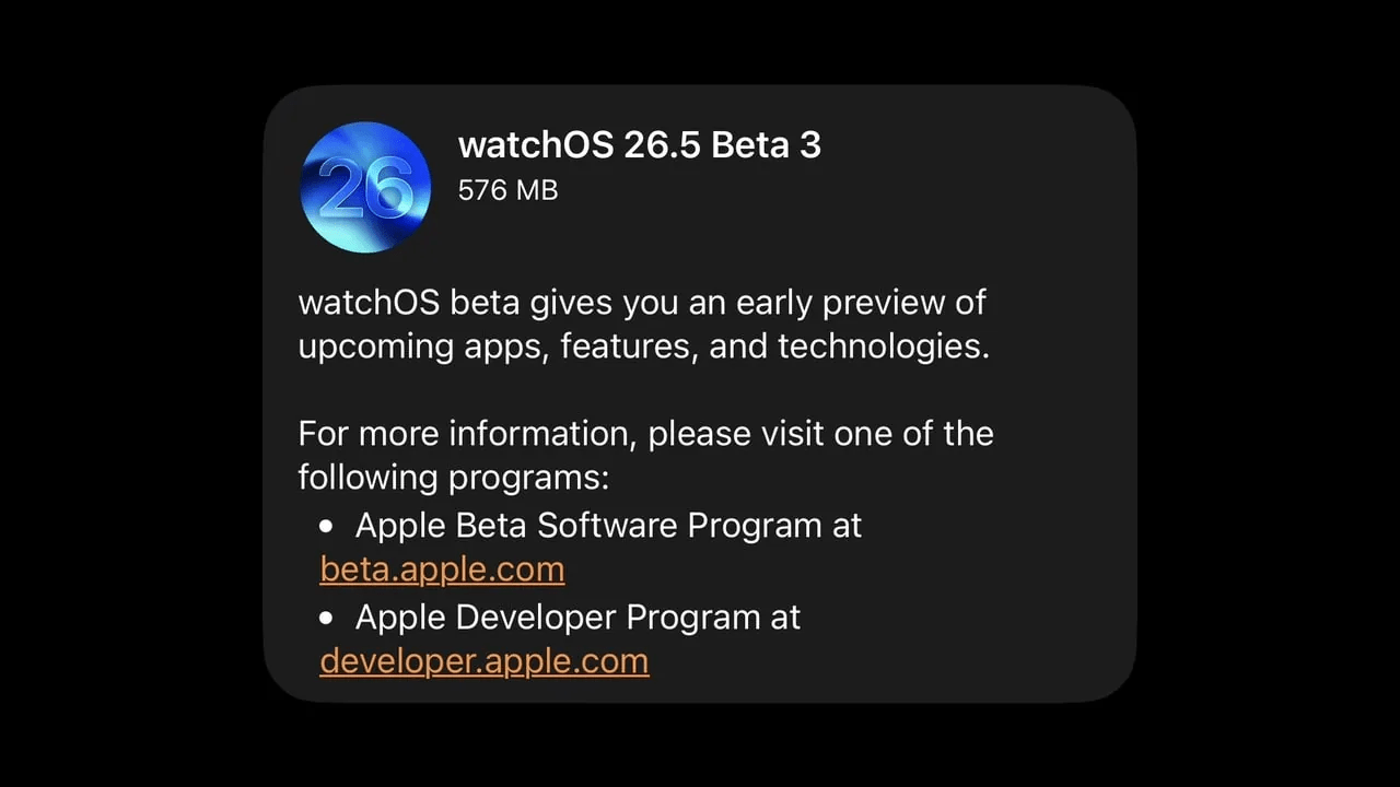 Apple Seeds Third Betas of watchOS 26.5, tvOS 26.5, and visionOS 26.5