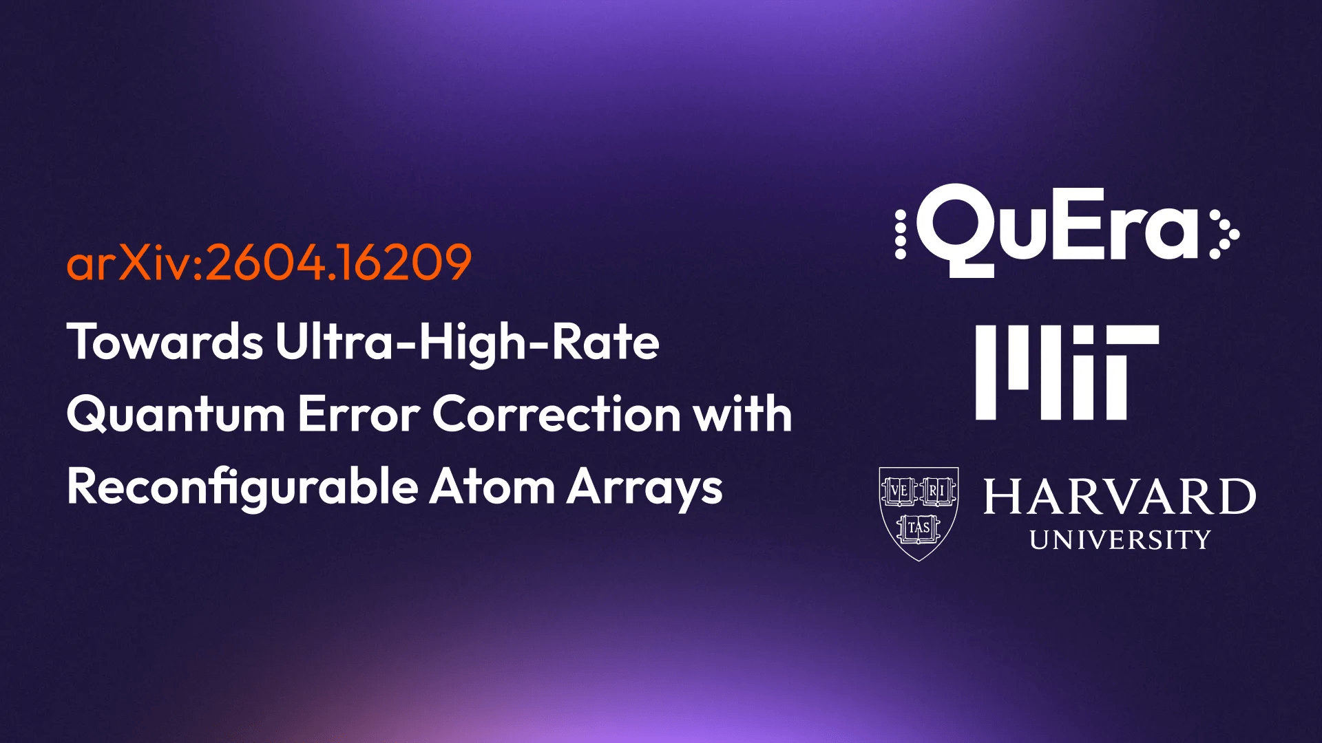 QuEra, Harvard, and MIT Demonstrate 2:1 Physical-to-Logical Qubit Ratio