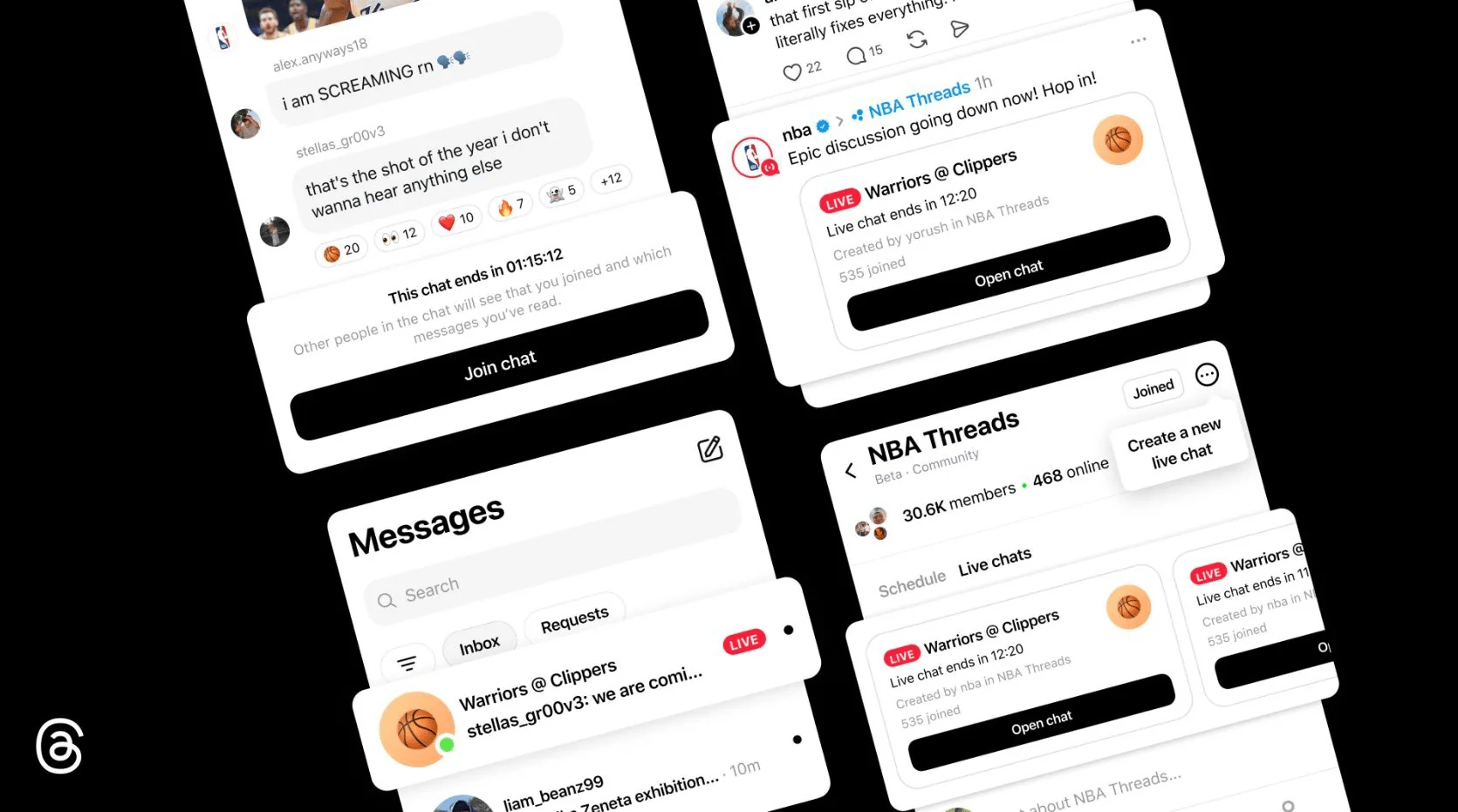 Meta’s Threads is going live with chats for big moments, like the NBA Finals