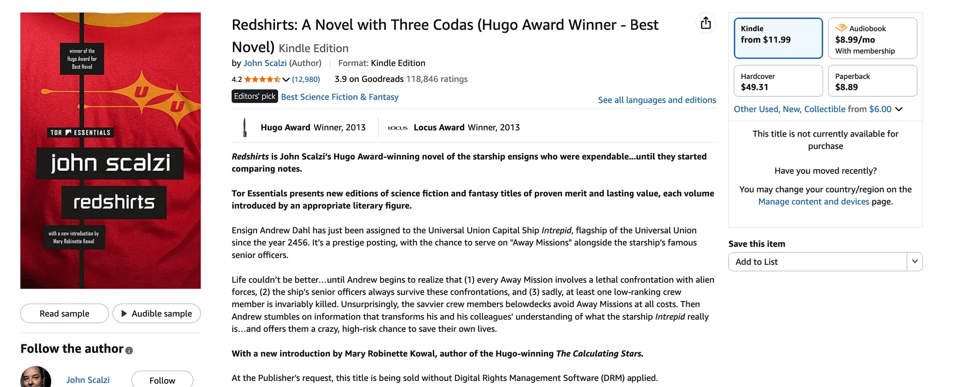 Amazon is now showing what EPUB Kindle Books are DRM-Free