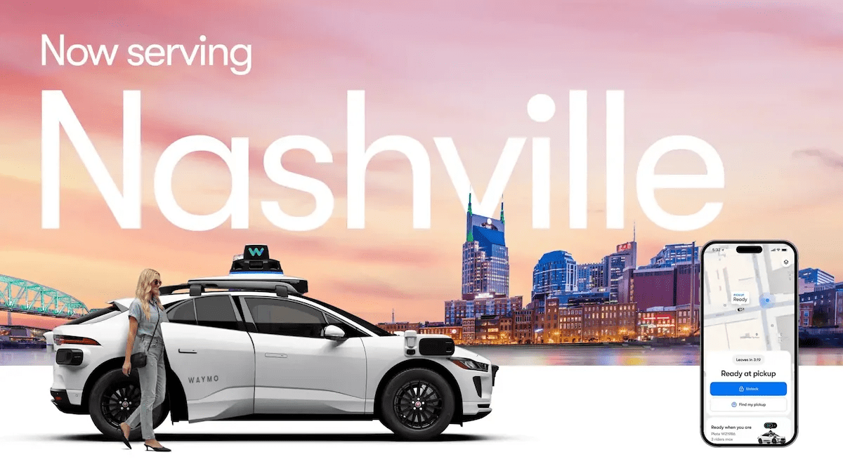 Waymo Launches in Nashville