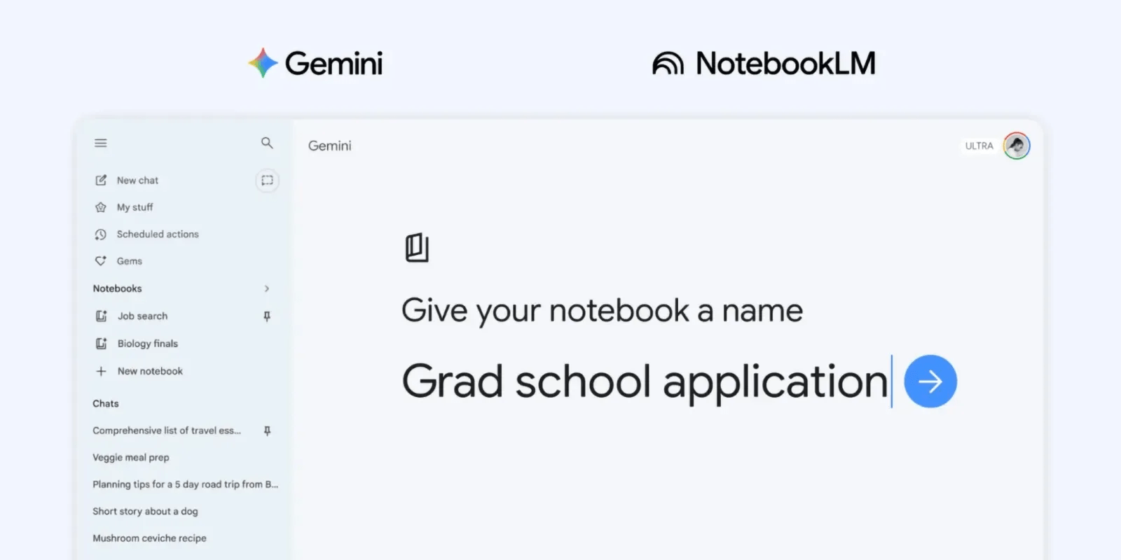 Gemini app rolling out ‘notebooks’ to organize chats & files, integrates with NotebookLM