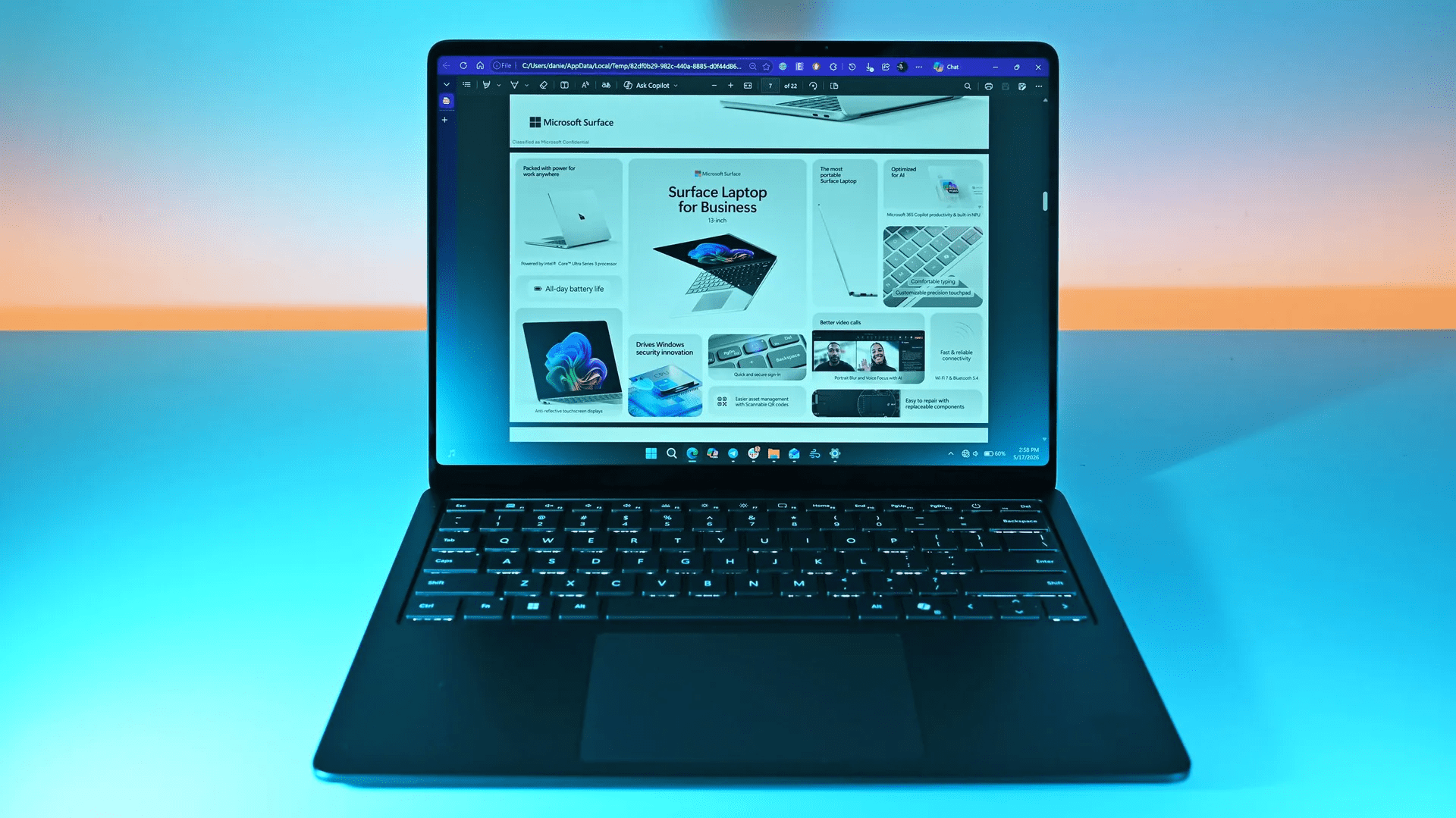 Surface Laptop for Business 8 review: This new privacy screen makes your laptop invisible to everyone else in the coffee shop