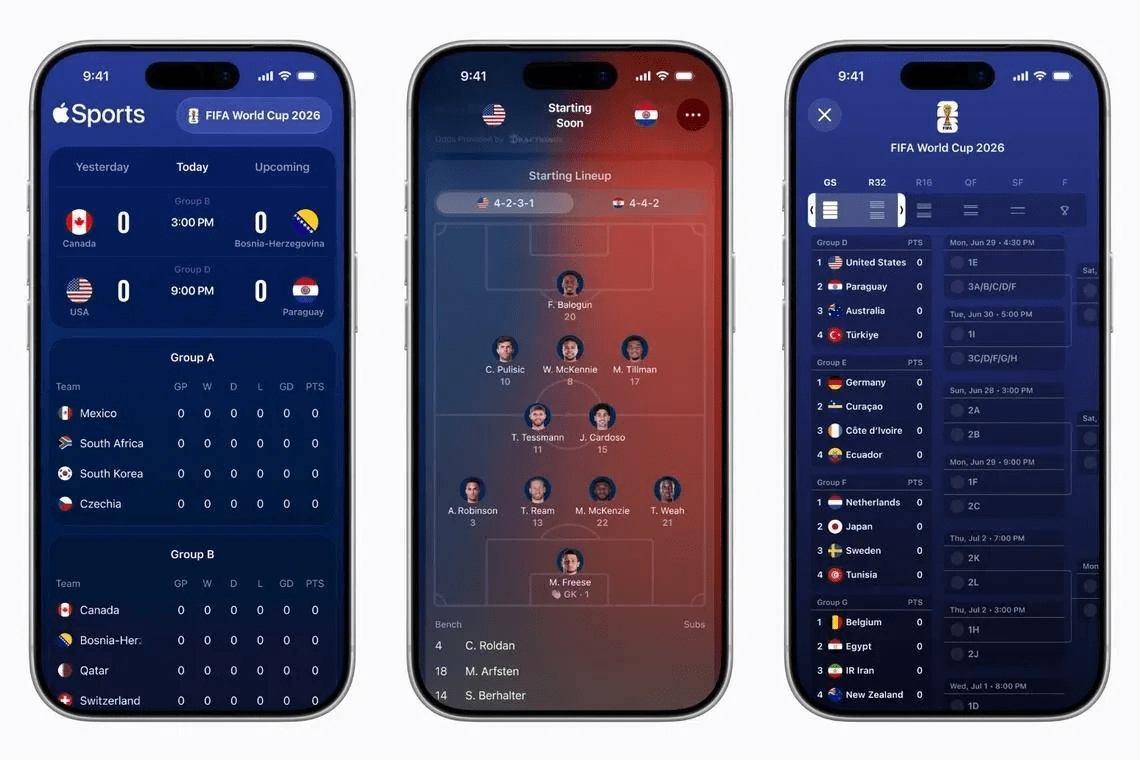 Apple Sports app now available in Singapore, just in time for the World Cup