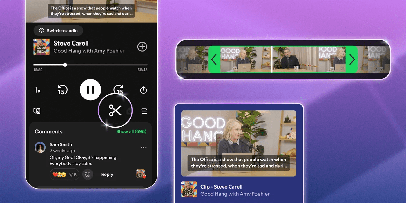 Spotify resurrects YouTube Clips to let you share podcast segments as a link