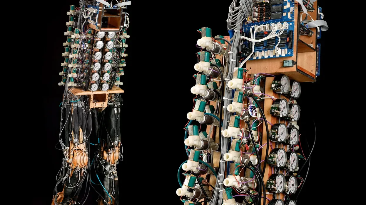 This DIY Bipedal Robot Used Pneumatic “Air-Muscles” Instead of Motors