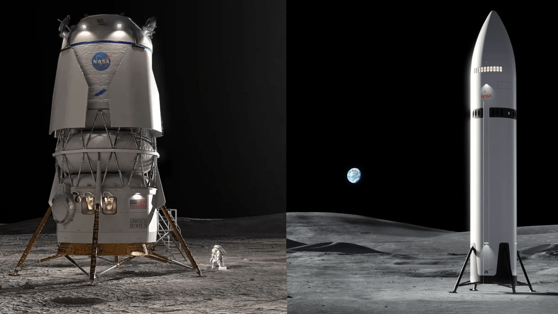 NASA wants to land astronauts on the moon in 2028. Will SpaceX’s Starship or Blue Origin’s Blue Moon lander be ready in time?