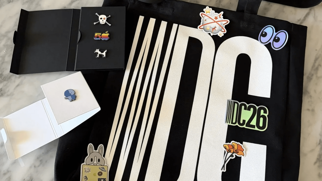 Little Finder Guy joins Clarius the Dogcow in the 2026 WWDC swag bag