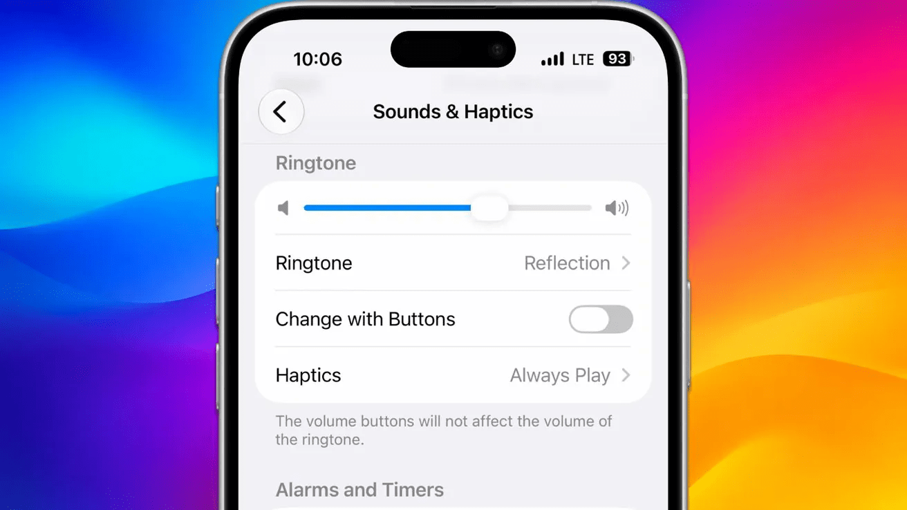 How to control separate alarm & notification alert volumes iOS 27