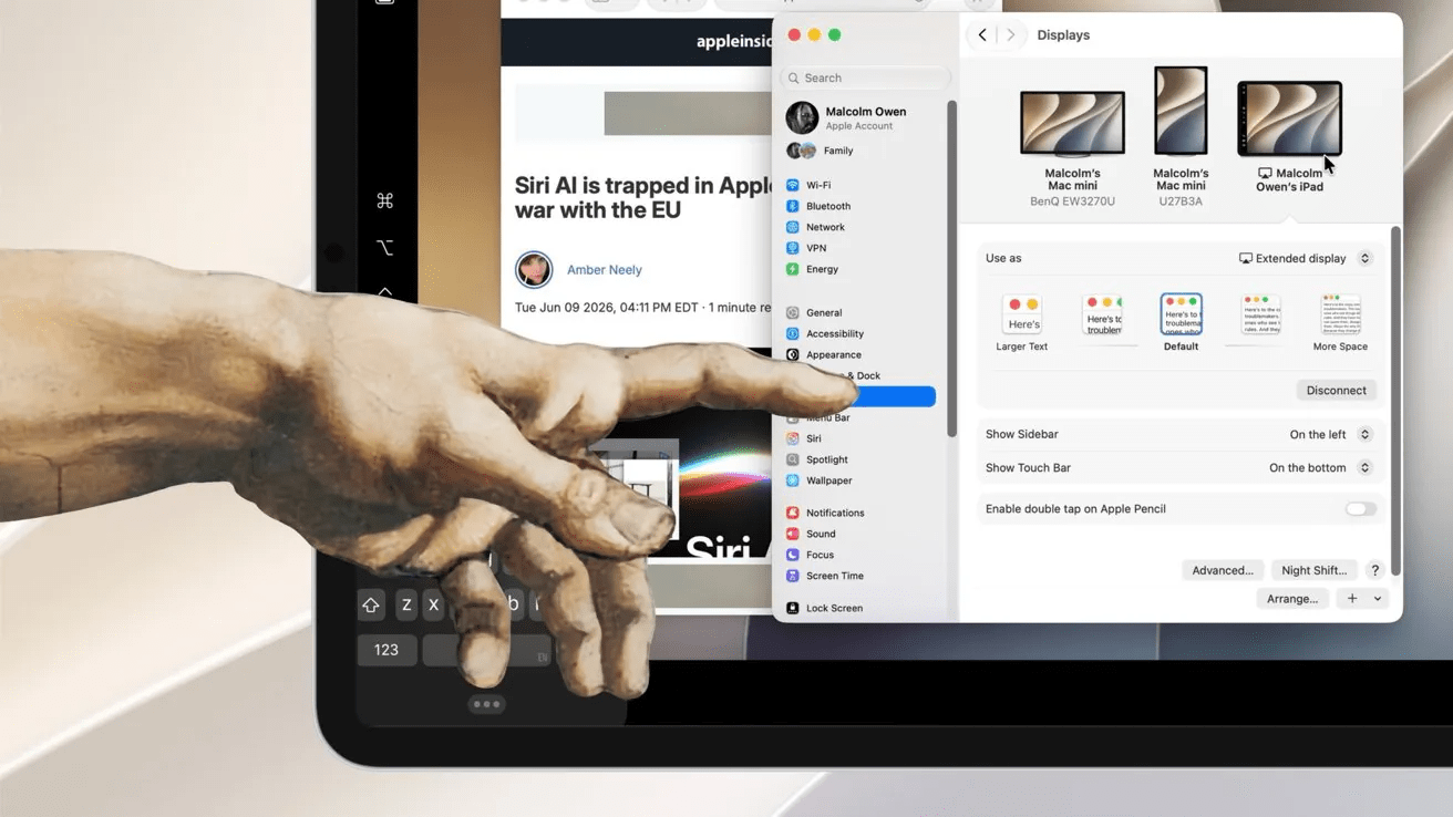 Hands on: Sidecar previews a full touch interface for macOS 27