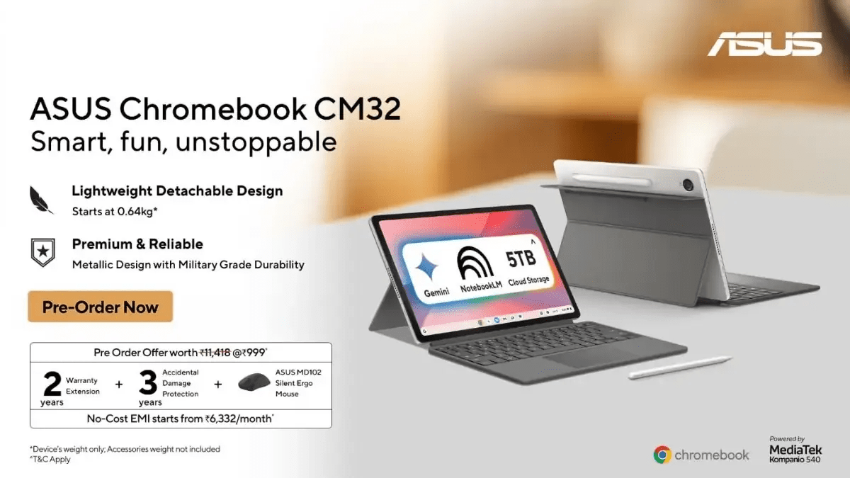 ASUS Chromebook CM32 Detachable 2026 Launched In India