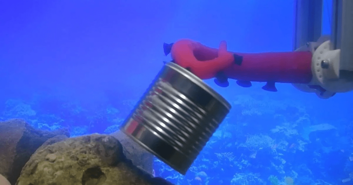 Octopus-like robo-arm thinks with its suckers to explore the ocean floor