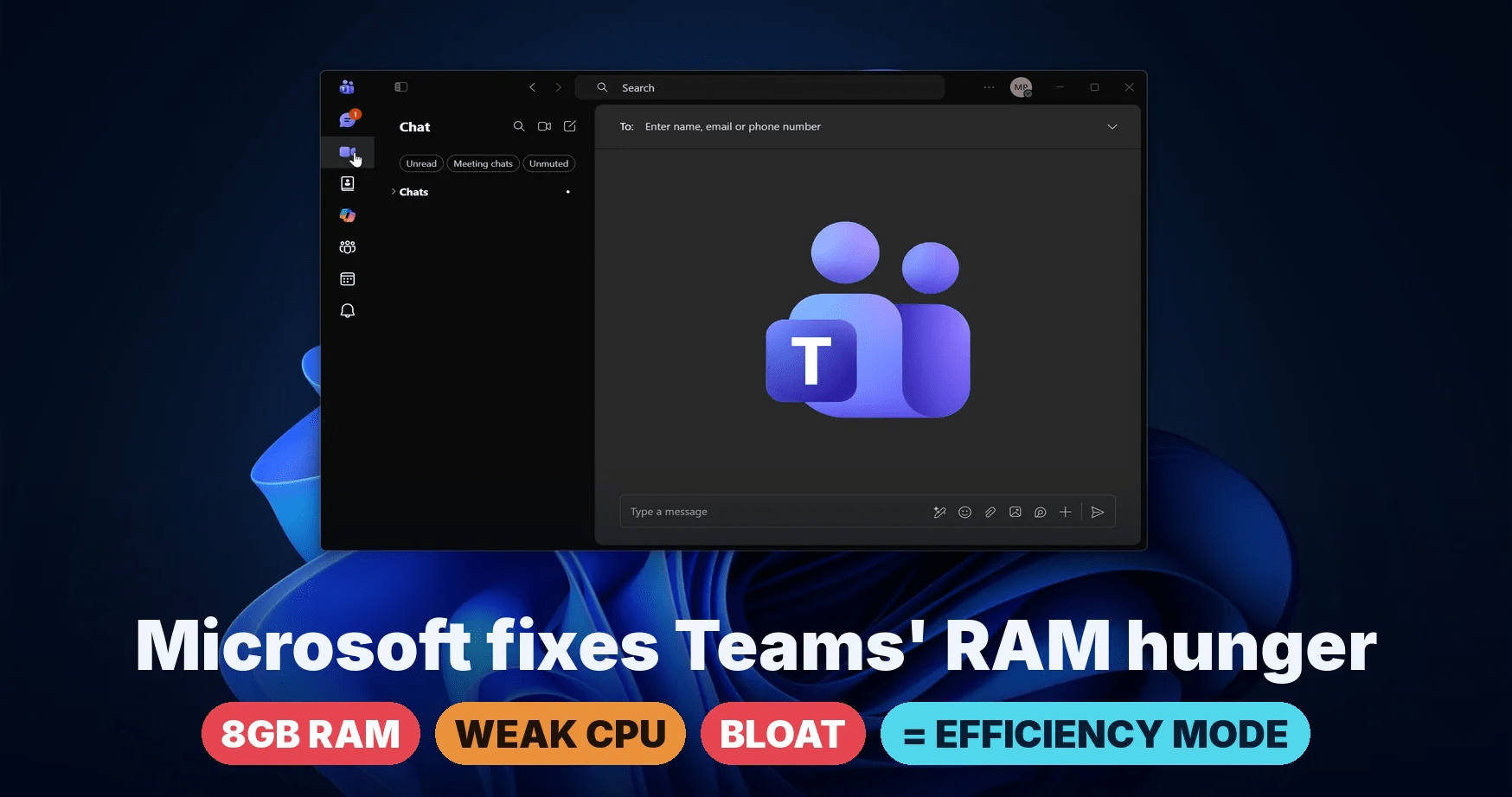 Microsoft reveals Teams can’t run well on low-RAM PCs, builds Efficiency Mode after years of bloat