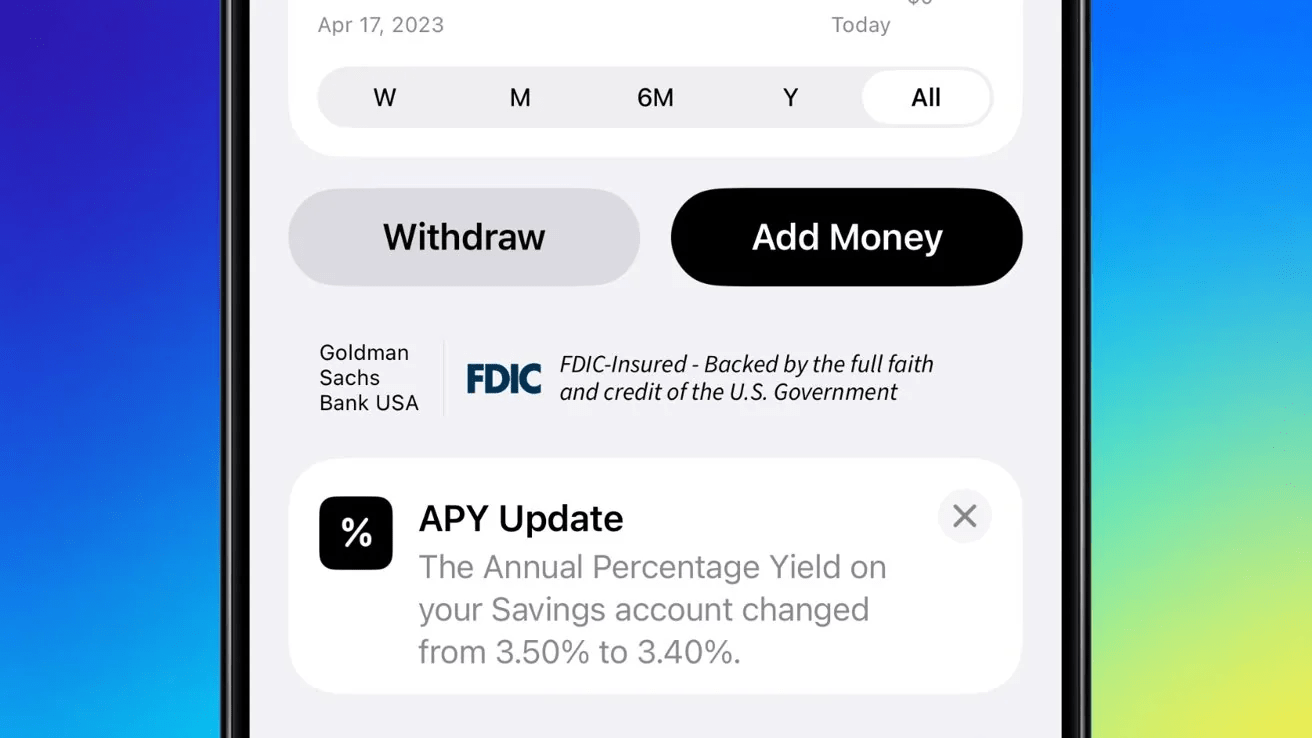 Apple Card Savings returns keep shrinking as APY falls to 3.4%