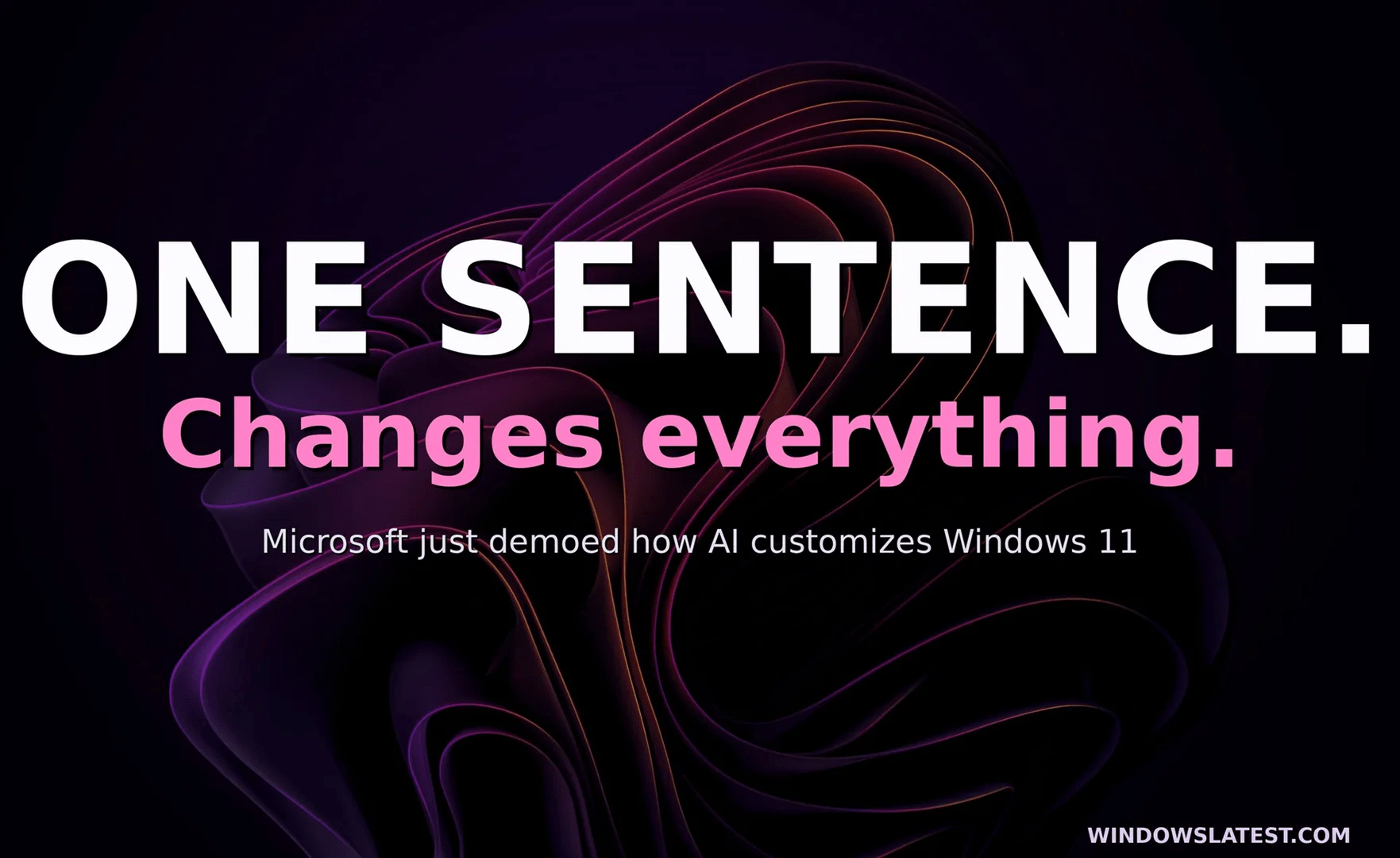 Microsoft shows off how AI features can customize your Windows 11 entirely with one sentence