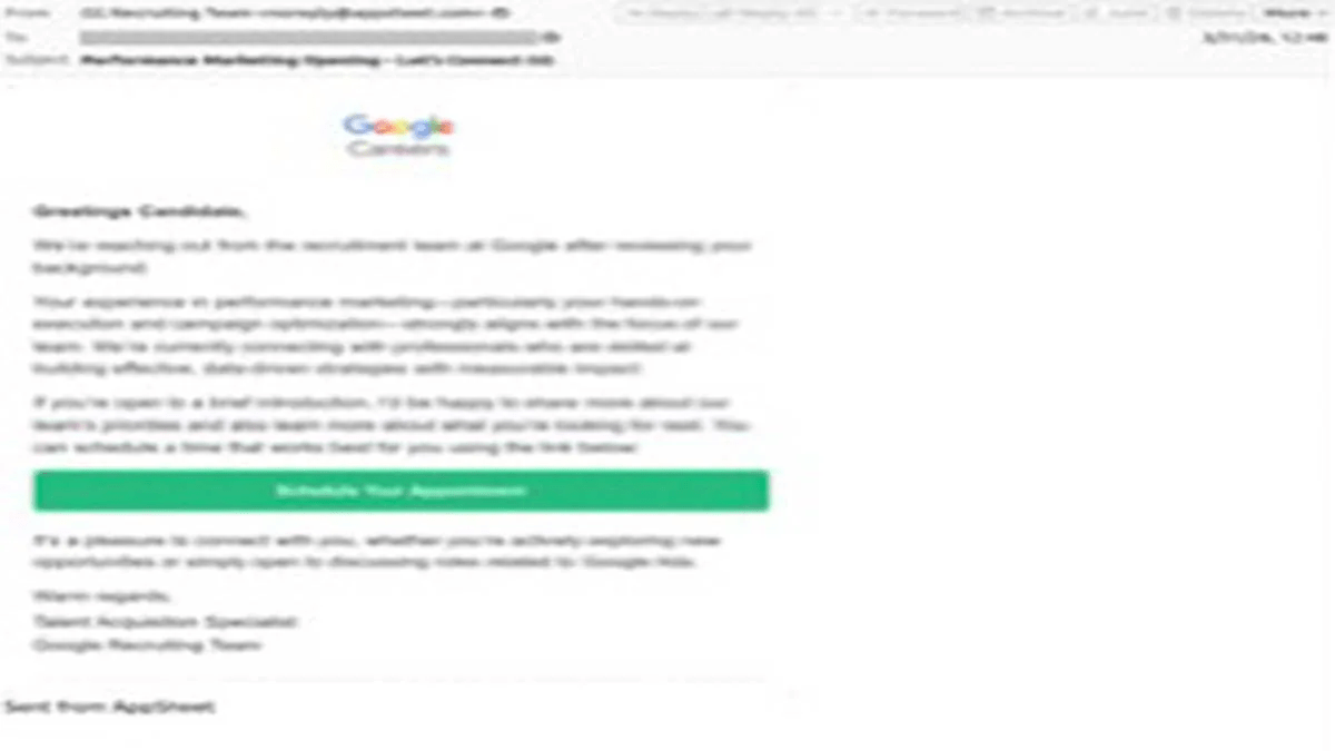 Kaspersky warns of phishing campaigns via the AppSheet no-code platform under the guise of recruitment emails