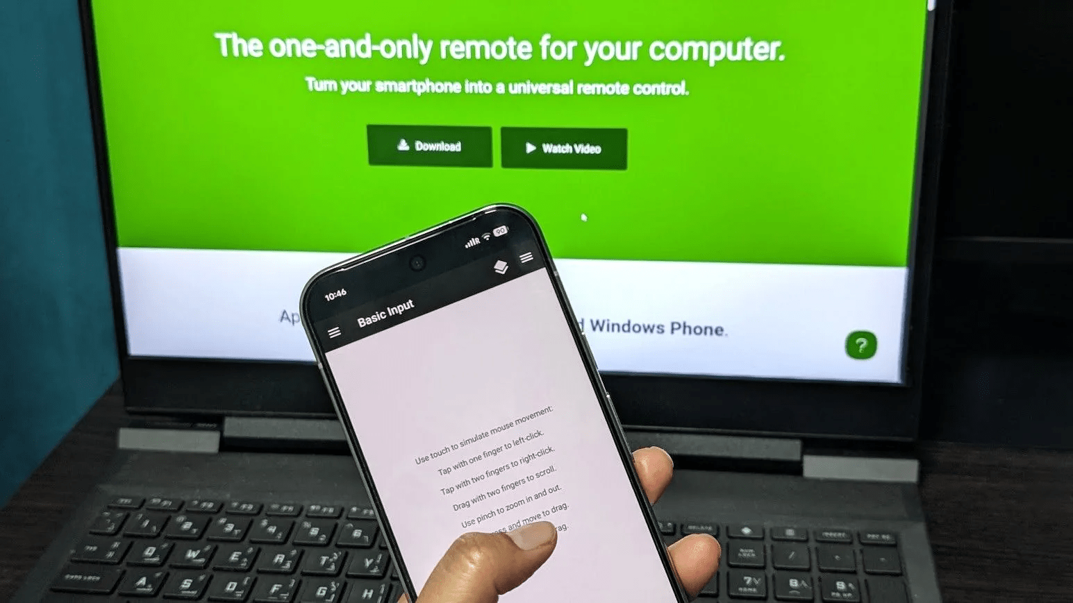 This app let me turn my phone into a mouse for my PC, and it was ridiculously easy