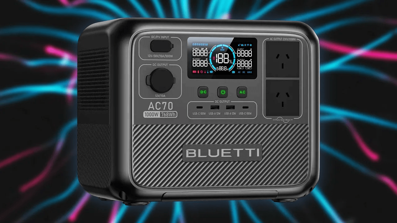 Bluetti’s Popular AC70 768Wh 1,000W LiFePO4 Power Station With 5 Year Warranty Drops to $220