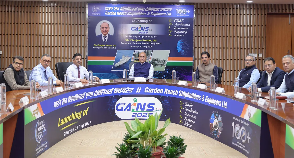 Secretary (Defence Production) Launches GRSE’s 4th Wave of Indigenous Defence Innovation “GAINS 2026”