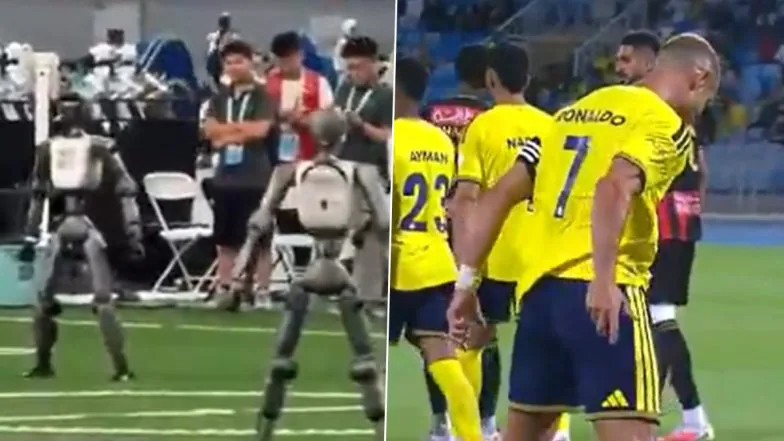 Robot Recreates Cristiano Ronaldo’s Iconic SIU Celebration After Scoring Goal At World Humanoid Robot Games (Watch Video)