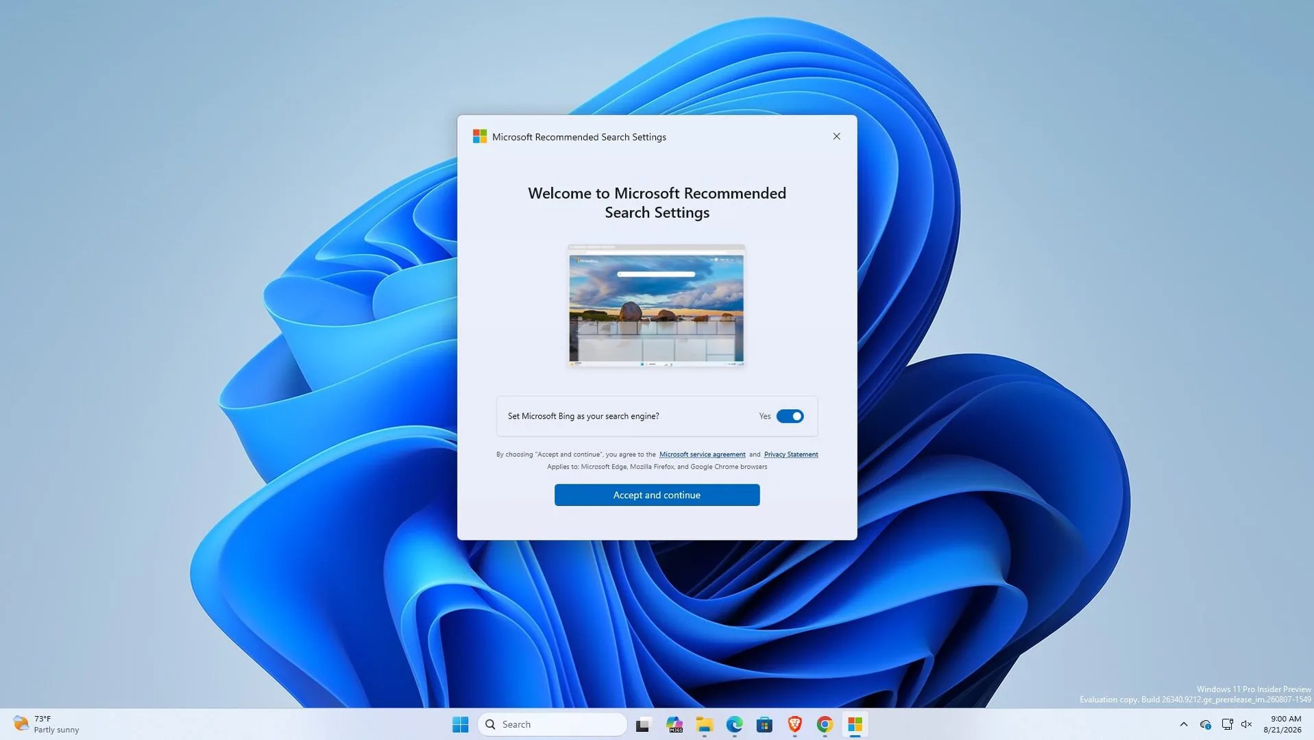 “It’s optional,” Microsoft on Windows 11 tool forcing Bing in Chrome, Firefox, and Brave.