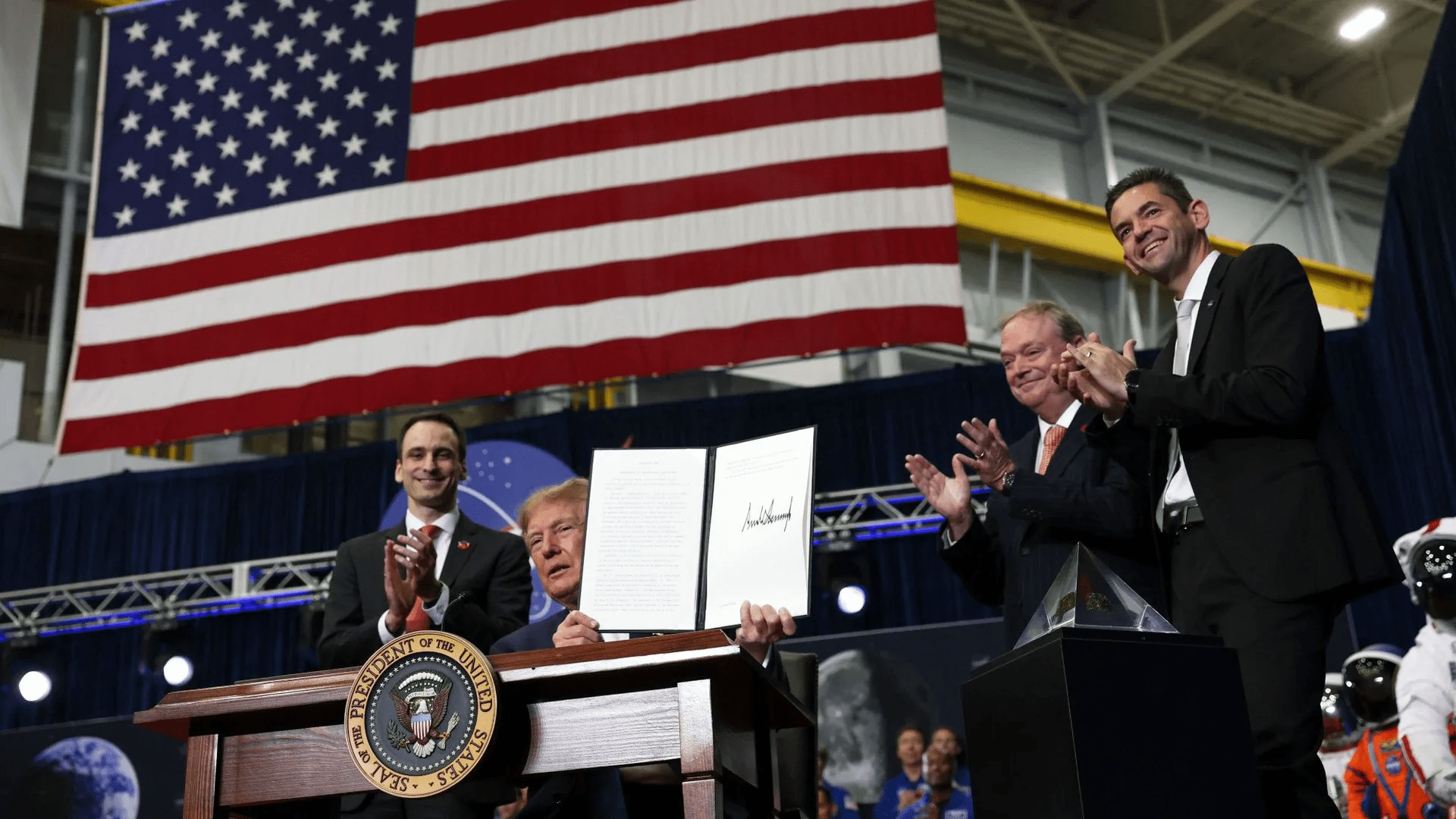 ‘It’s going to be beautiful’: President Trump signs order to create US Space Academy