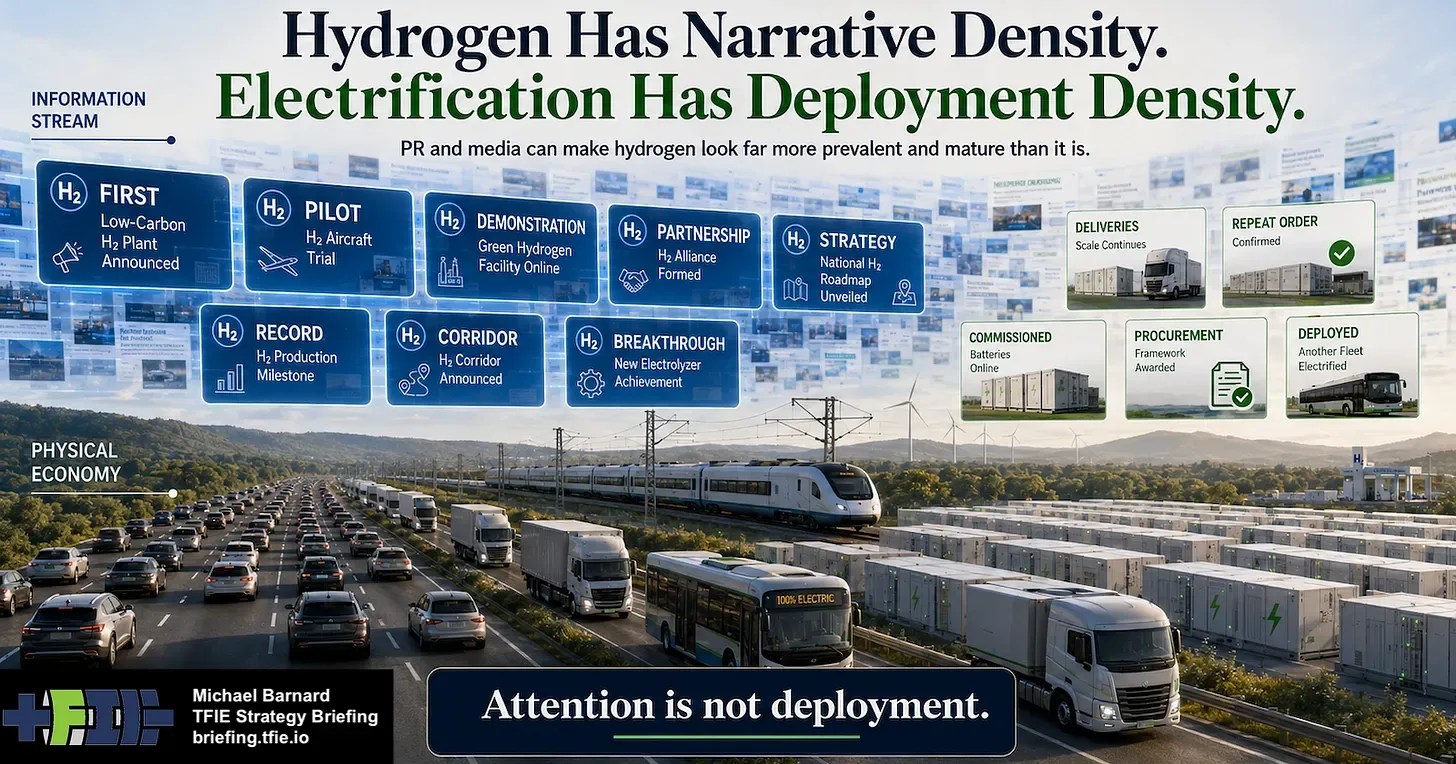 Hydrogen Gets Far More Attention Than Its Deployment Justifies